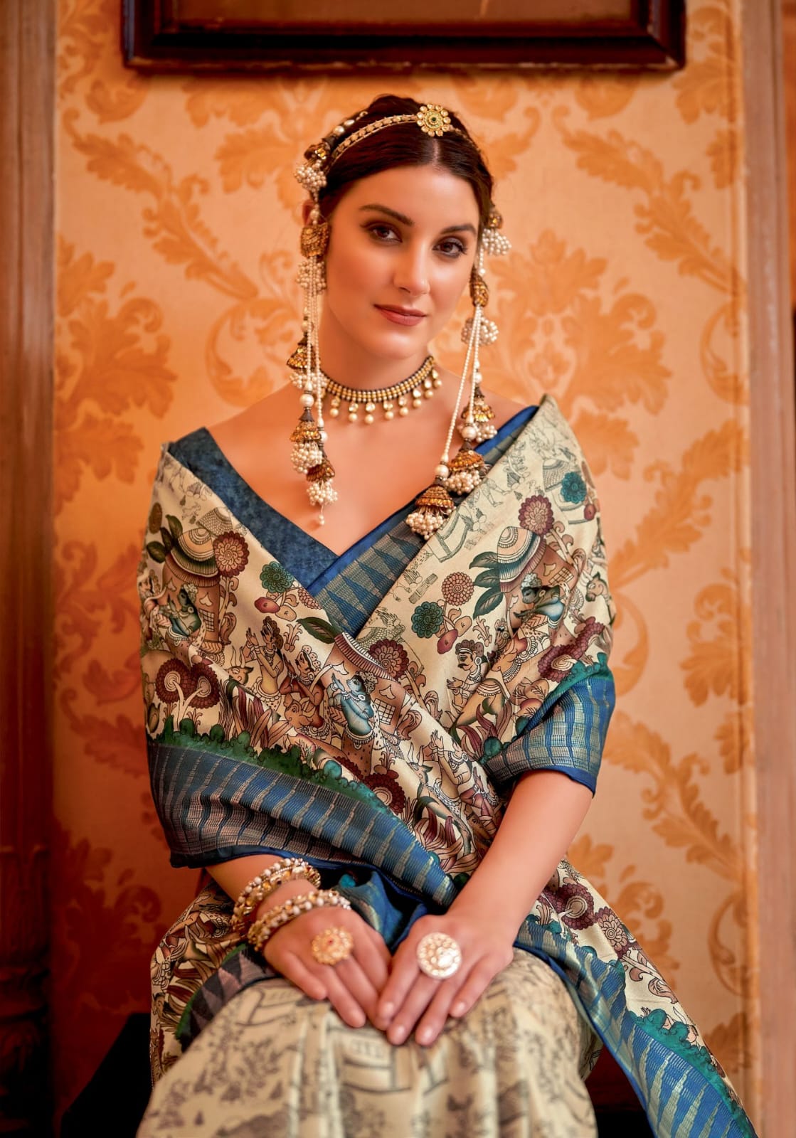 Morpankh By Apple Manipuri Temple Patta Designer Sarees Wholesale Price In Surat